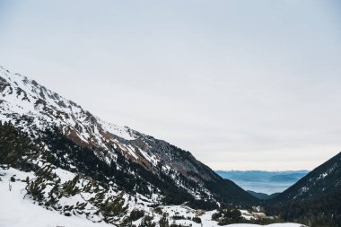 Kış görünümü Dağları, güzel harikalar dağ manzarası 