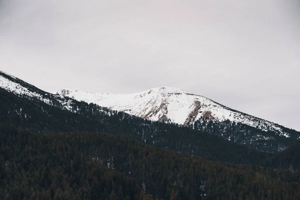 Vinter Utsikten Över Bergen Vackra Underlandet Bergslandskap — Stockfoto