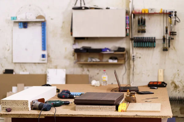 Vista de la sala de producción de carpintería. — Foto de Stock