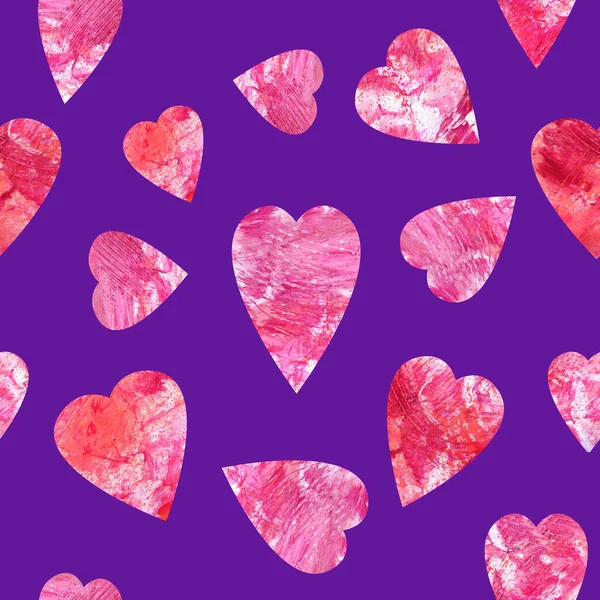 Valentinstag abstrakte Muster farbigen Hintergrund mit Herzen. — Stockfoto