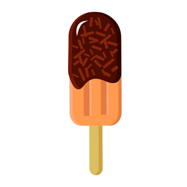 Gelado Desenho Verão Estilo Plano Ilustração Vetorial — Vetor de Stock