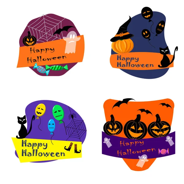 Ensemble d'icônes pour Halloween. Illustration vectorielle. — Image vectorielle