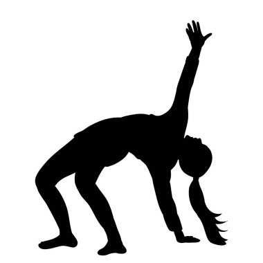 Siluet kız, kadın dans, dans