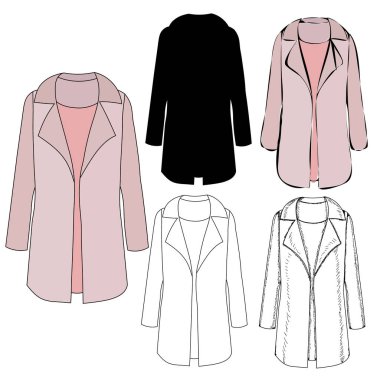  beyaz arkaplan, kadın kıyafeti, eskiz, set, koleksiyon