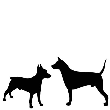  İkonun, köpeklerin siyah silueti arkadaşlar.