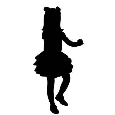 Bir çocuğun silueti, dans eden bir kız.