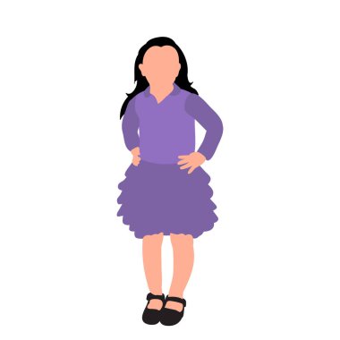 beyaz arkaplan, yüzü olmayan çocuk, kız