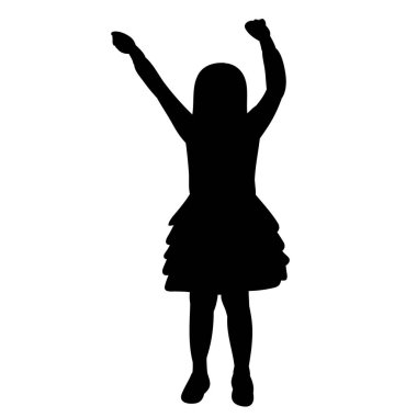 Bir çocuğun silueti seviniyor