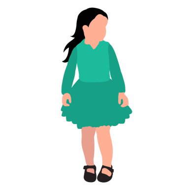 beyaz arkaplan, yüzü olmayan çocuk, kız