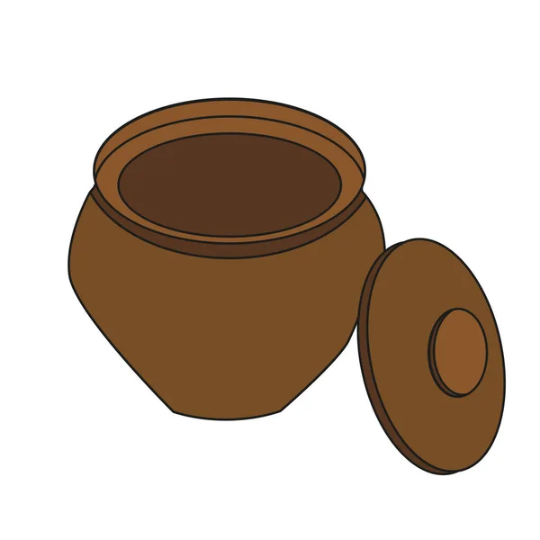 Vector Geïsoleerde Klei Pot — Stockvector