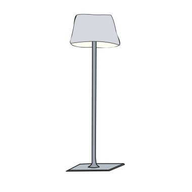 vektör, izole mobilya zemin lambası