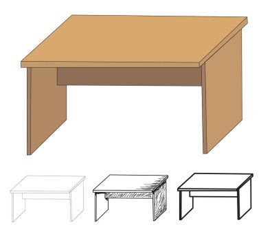 İzole masa, masa kıyafeti.