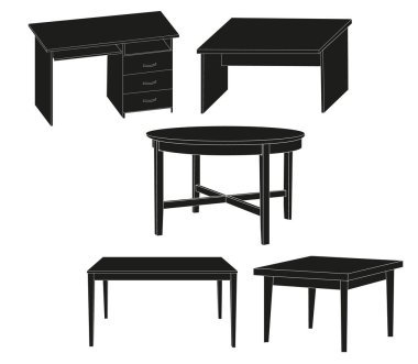  Bir masanın silueti, ayarla