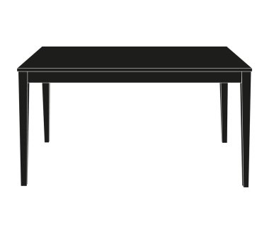  Masanın izole edilmiş silueti