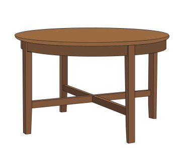 vektör, izole yuvarlak tablo, beyaz arkaplan üzerinde izole