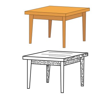 vektör, izole tablo, bir tablo çizimi
