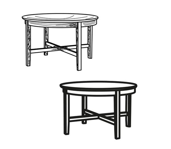 고립된 스케치 테이블 — 스톡 벡터