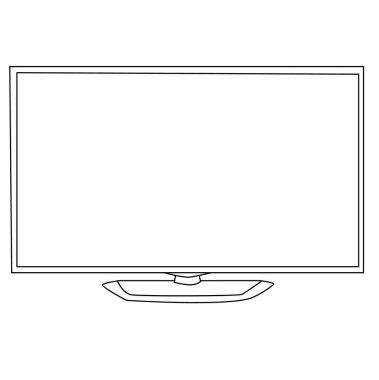 izole edilmiş, taslak TV, simge