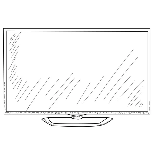 Vektor Isolierter Sketch Fernseher — Stockvektor