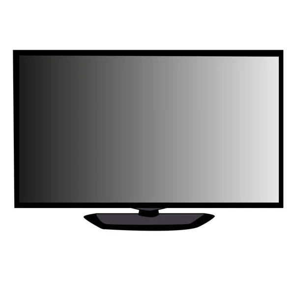 Vektor Isolierter Fernseher Auf Weißem Hintergrund — Stockvektor