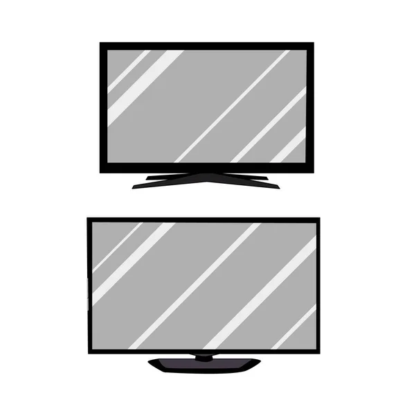 Vektor Isolierter Fernseher Zwei — Stockvektor