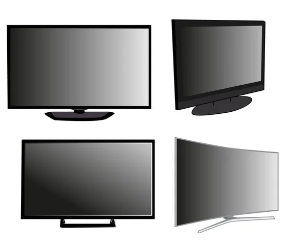 Vektor Isolierter Fernseher Set — Stockvektor