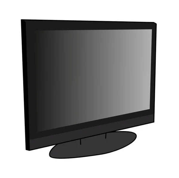Isolierter Fernseher Auf Weißem Hintergrund — Stockvektor