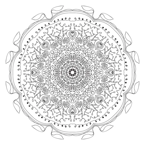 Вектор Круглий Орнамент Білому Тлі — стоковий вектор