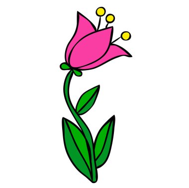 Çiçek basit, çocuklar için.