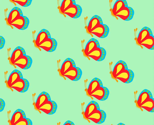 Fondo Infantil Con Mariposas — Vector de stock