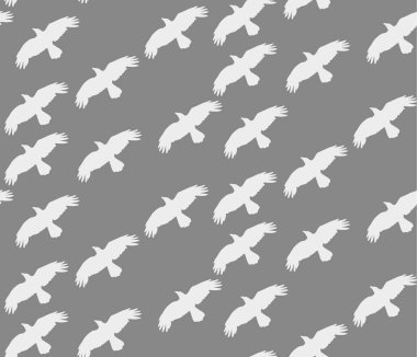 Uçan kuş siluetiyle kusursuz bir arkaplan.