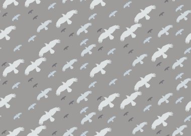 Uçan kuş siluetiyle kusursuz bir arkaplan.