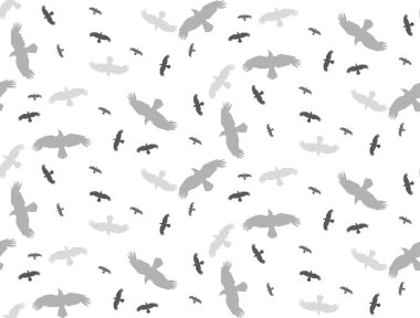 vektör, uçan kuşlarla kusursuz arkaplan