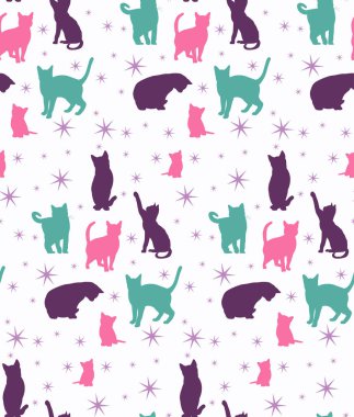 vektör, kedinin kusursuz silueti