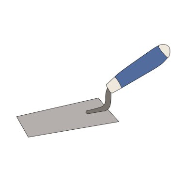 vektör, beyaz arkaplanda, inşaat aracı mala