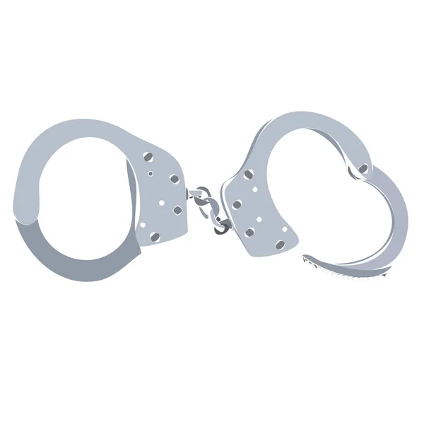 Bad Cat Handcuffs On White Background Stock Photo 768000922