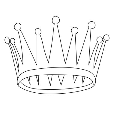 beyaz arkaplan, taç, simge, taslak özet