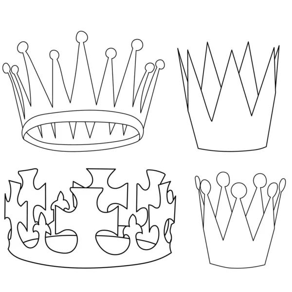 Witte Achtergrond Set Kroonlijst — Stockvector