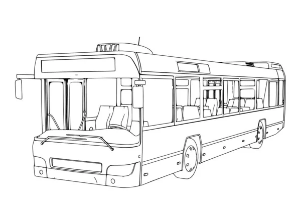 Ескіз Міського Автобуса Вектор — стоковий вектор