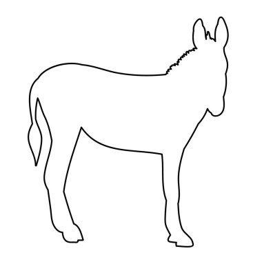 vektör, eşeklerin izole konumu, çizim, buna değer