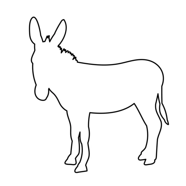 驴的孤立等高线 — 图库矢量图片