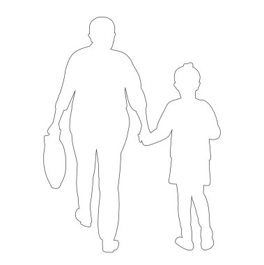 Çocuklu bir kadının silueti