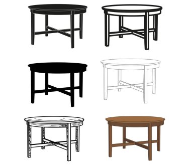 vektör, izole, tablo, yuvarlak