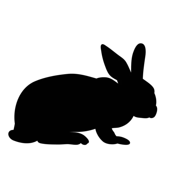 Silhouette Eines Kaninchens — Stockvektor