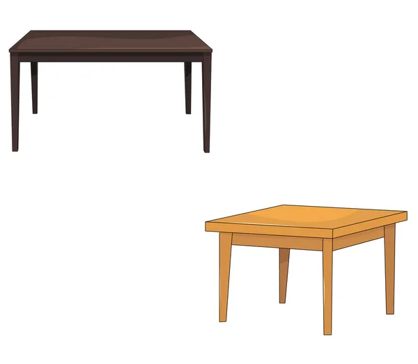 Vecteur Isolé Table Deux — Image vectorielle