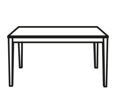 vektör, bir tablonun izole çizimi, hatlar