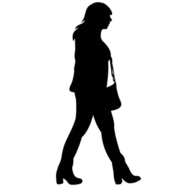 Silhouette Fille — Image vectorielle