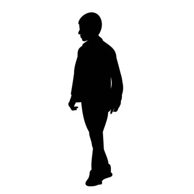 Siluet çocuk yürüyor