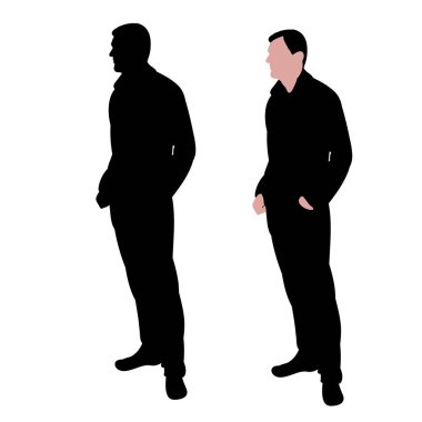 İzole edilmiş siluet adam ayakta duruyor