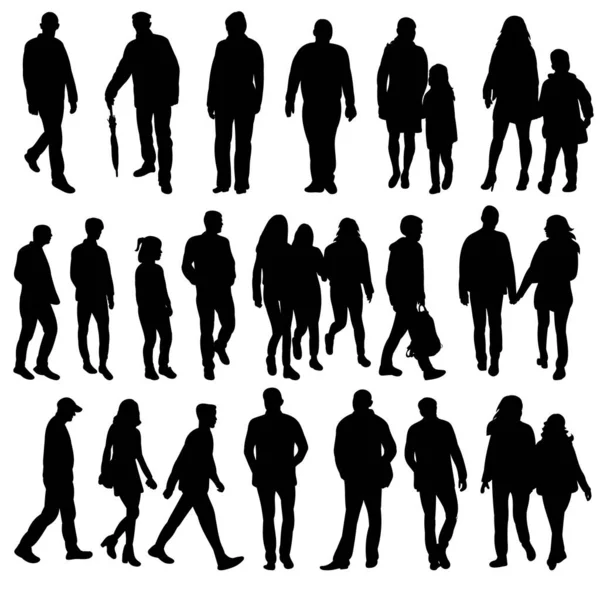 Silhouette Isolée People Collection — Image vectorielle